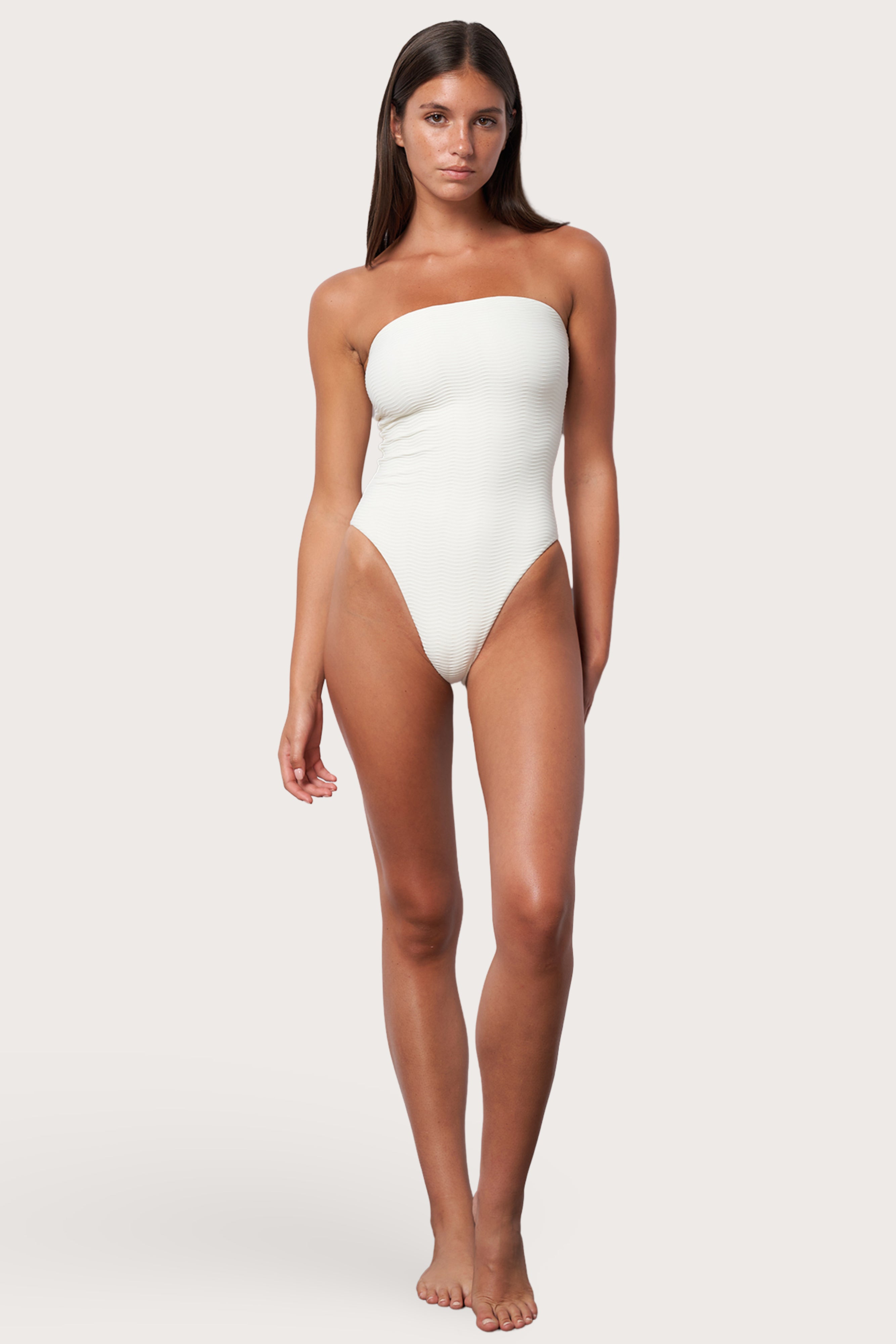 Tube One Piece Swimsuit - Meringue Wave