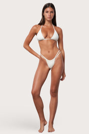 Tie Tri Bikini Top - Meringue