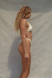 Tie Tri Bikini Top - Meringue Wave