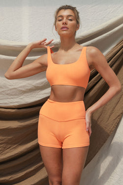 Ribbed Cropped Cami - Nectarine Rib